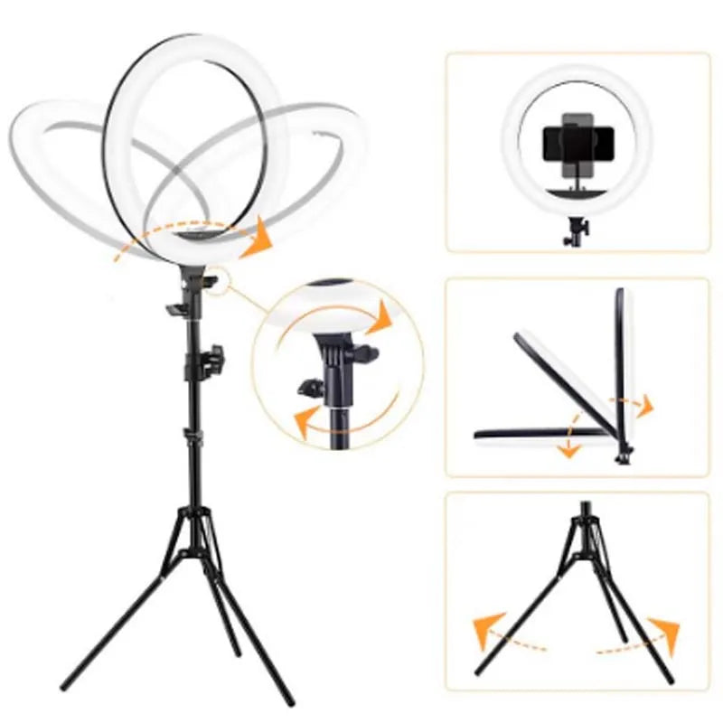 Iluminador Tipo Ring Light Anel Luz De 26cm E Tripé De 2 Metros Entrega Rápida Venda Nacional