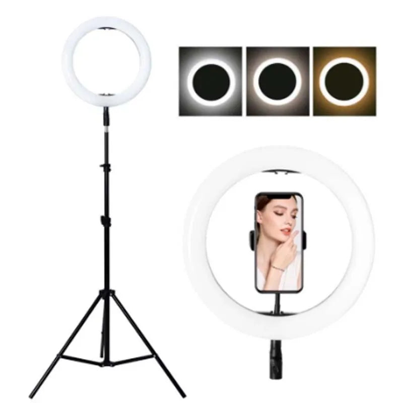 Iluminador Tipo Ring Light Anel Luz De 26cm E Tripé De 2 Metros Entrega Rápida Venda Nacional