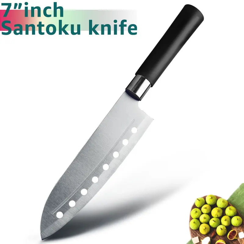 Faca de cozinha 5 7 8 Polegada 3cr13 420c aço inoxidável alto carbono utilitário corte frutas vegetais carne facas chef ferramenta cozinhar conjunto