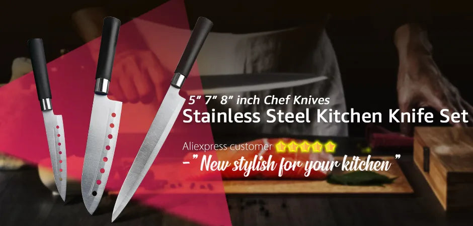 Faca de cozinha 5 7 8 Polegada 3cr13 420c aço inoxidável alto carbono utilitário corte frutas vegetais carne facas chef ferramenta cozinhar conjunto