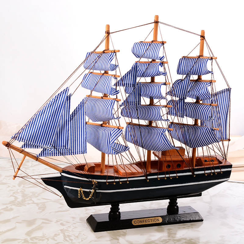Novo modelo de navio pirata, navio à vela de madeira, estilo mediterrâneo, decoração de casa, artesanal, esculpido, modelo de barco náutico, estatuetas de presente
