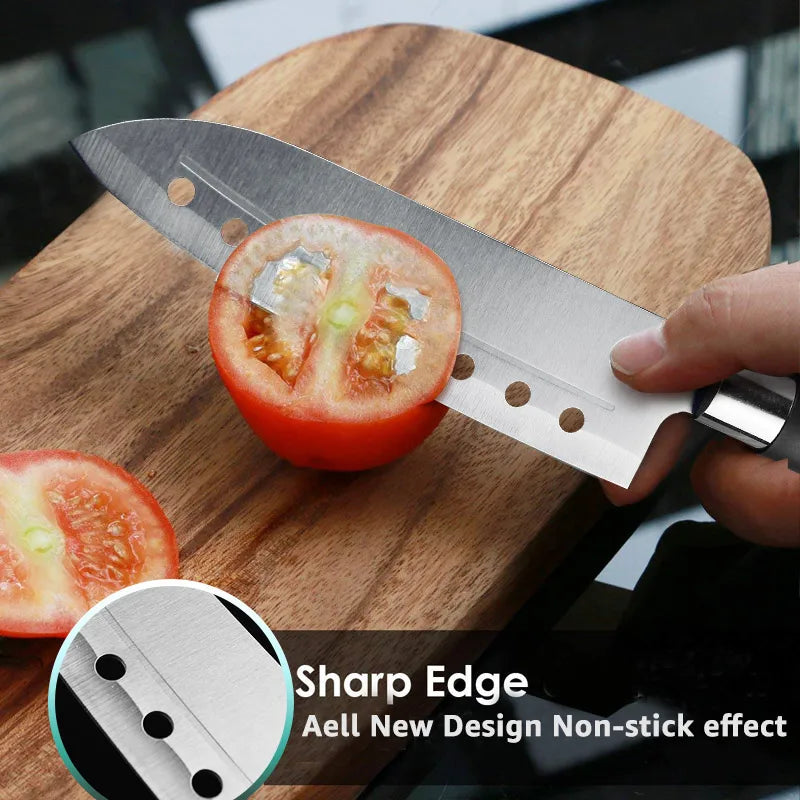 Faca de cozinha 5 7 8 Polegada 3cr13 420c aço inoxidável alto carbono utilitário corte frutas vegetais carne facas chef ferramenta cozinhar conjunto