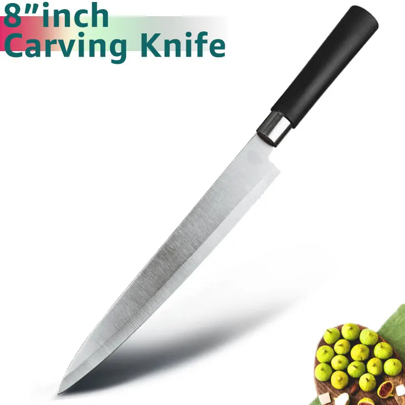 Faca de cozinha 5 7 8 Polegada 3cr13 420c aço inoxidável alto carbono utilitário corte frutas vegetais carne facas chef ferramenta cozinhar conjunto