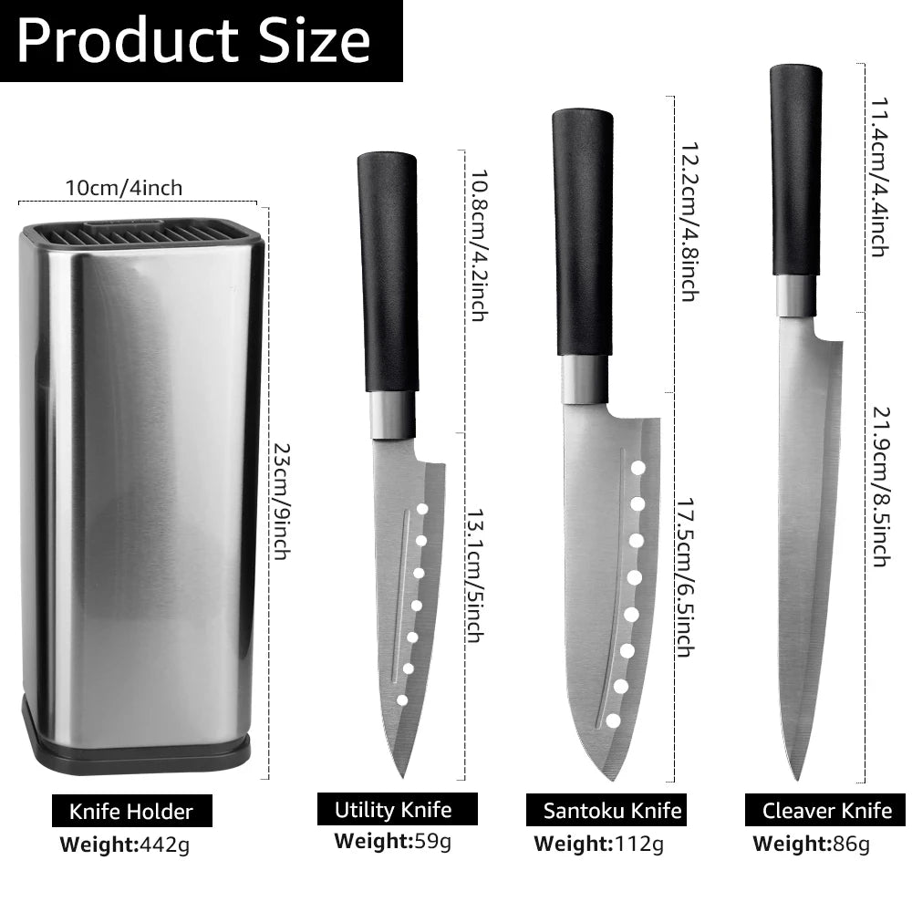 Faca de cozinha 5 7 8 Polegada 3cr13 420c aço inoxidável alto carbono utilitário corte frutas vegetais carne facas chef ferramenta cozinhar conjunto