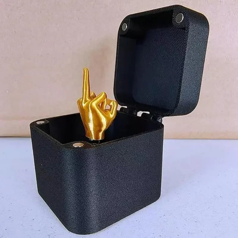 interessante brincadeira presente dedo médio na caixa de natal engraçado presentes criativos decoração de mesa de escritório decoração de casa