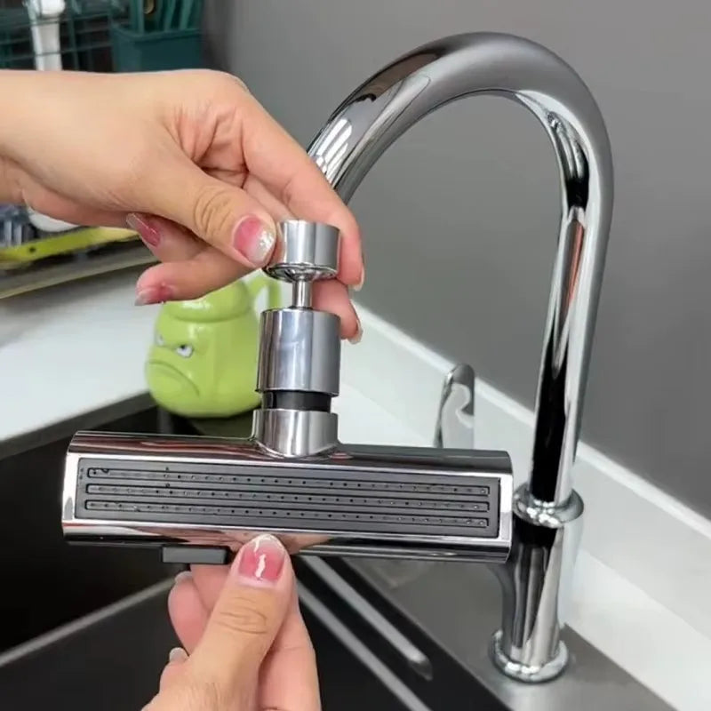New Kitchen Waterfall Three-mode Universal Swivel Extension Faucet Splash-proof Nozzle Sink Multi-function