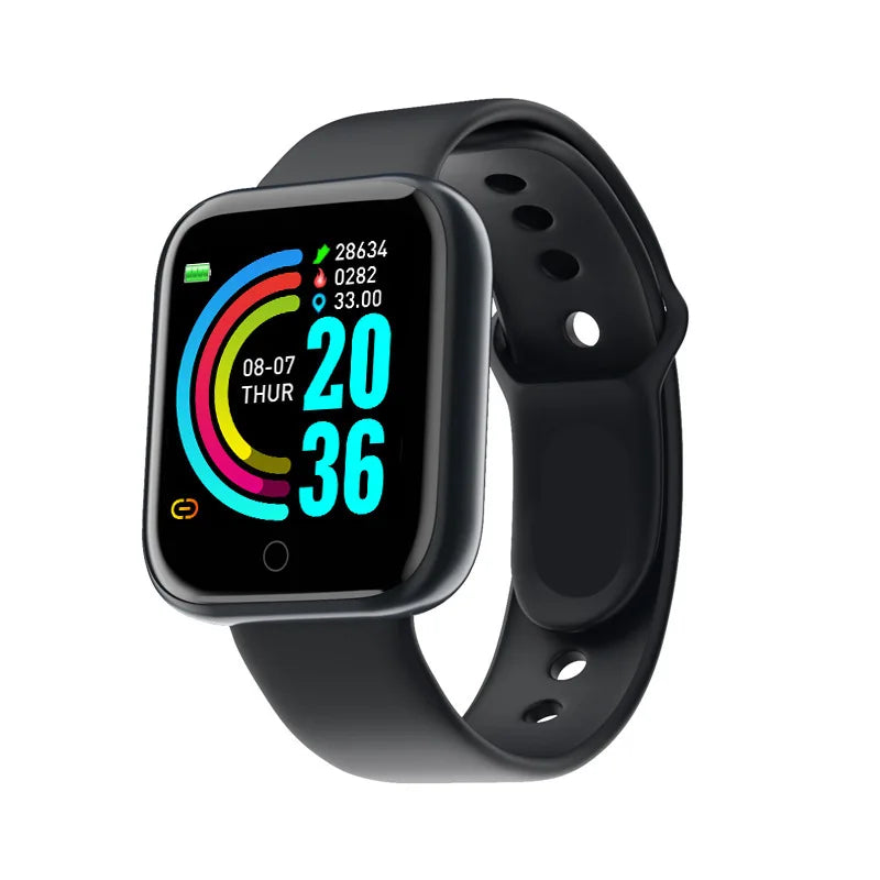 2024 novo relógio inteligente masculino monitor de freqüência cardíaca pressão arterial pulseira de fitness presente para ios e android smartphones y68