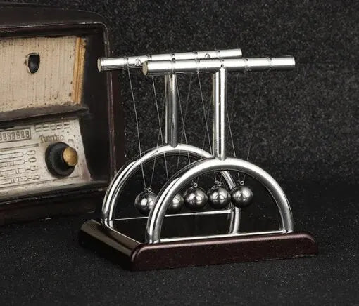 Newton's berço equilíbrio bola de aço material de ensino física ciência pêndulo brinquedos de mesa alívio do estresse presentes decoração para casa