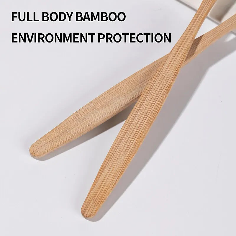 Único Couro Envolvido Bambu Toothbrush Set Natural e Ambientalmente Amigável Bambu Toothbrush Tablet Uma Caixa de 10 PCS