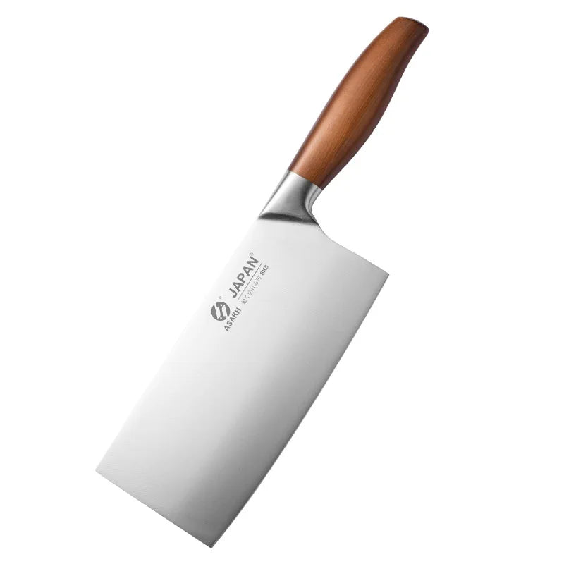 Conjunto de facas de cozinha de aço inoxidável, cutelo de corte de carne, peixe, legumes, faca de açougueiro, faca de chef japonesa com caixa de presente