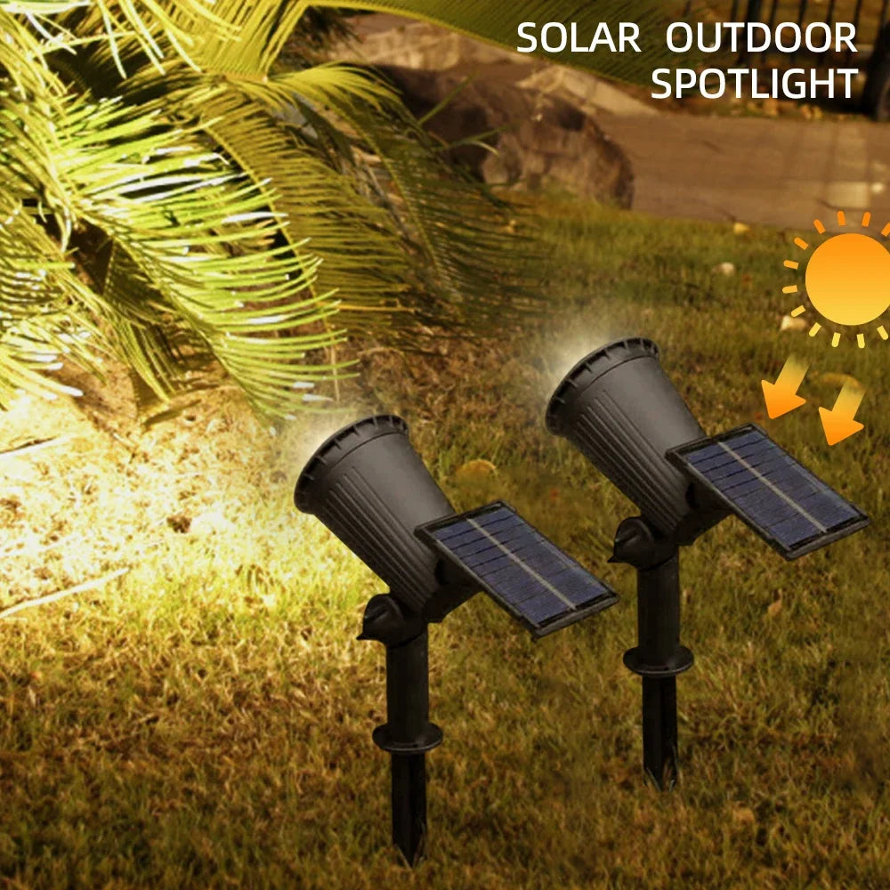 9 led luzes de ponto solar ip65 à prova dip65 água ao ar livre rgb solar paisagem luzes brilho ajustável para jardim quintal palmeiras