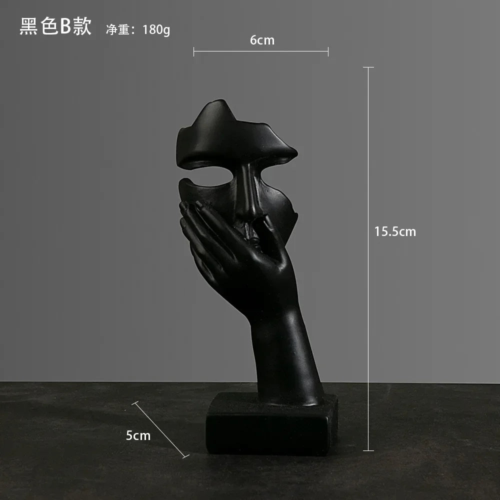 Office Home Decor Resin Abstract Statue Desktop Ornaments Sculpture Figurines Face Character Nordic Light Luxury Art Crafts
