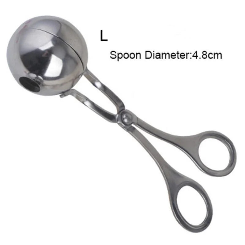 Ferramenta de fazer bola de carne clipe de aço inoxidável redondo bola de arroz shaper colher almôndega fazendo molde antiaderente recheado cozinha gadget