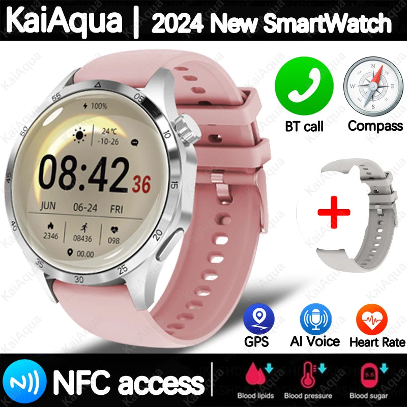 2025 para android gt4 pro gps nfc relógio inteligente masculino 360*360 tela amoled freqüência cardíaca bluetooth chamada ip68 à prova dip68 água homem smartwatch