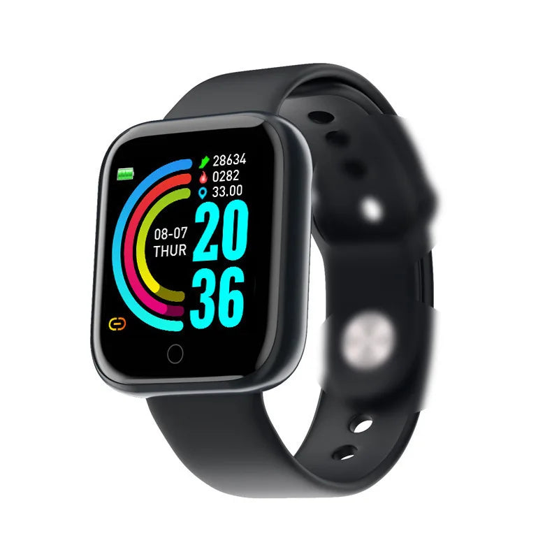 2024 novo relógio inteligente masculino monitor de freqüência cardíaca pressão arterial pulseira de fitness presente para ios e android smartphones y68