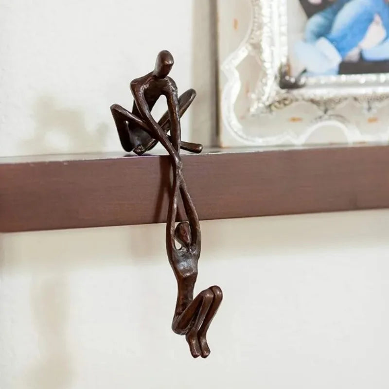 Homem levantamento mulher estatueta arte estátua amante escultura ornamento casa decoração de mesa dança casal escultura arte criativa