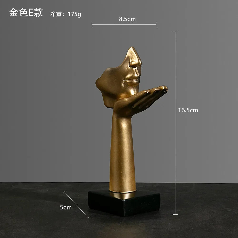 Office Home Decor Resin Abstract Statue Desktop Ornaments Sculpture Figurines Face Character Nordic Light Luxury Art Crafts