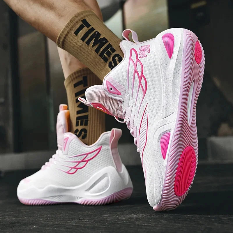Novo outono alta superior sapatos de basquete para homens anti deslizamento treinamento profissional competição calçados jovens sapatos esportivos