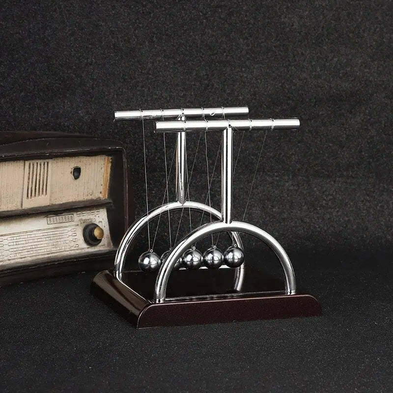 Newton's berço equilíbrio bola de aço material de ensino física ciência pêndulo brinquedos de mesa alívio do estresse presentes decoração para casa