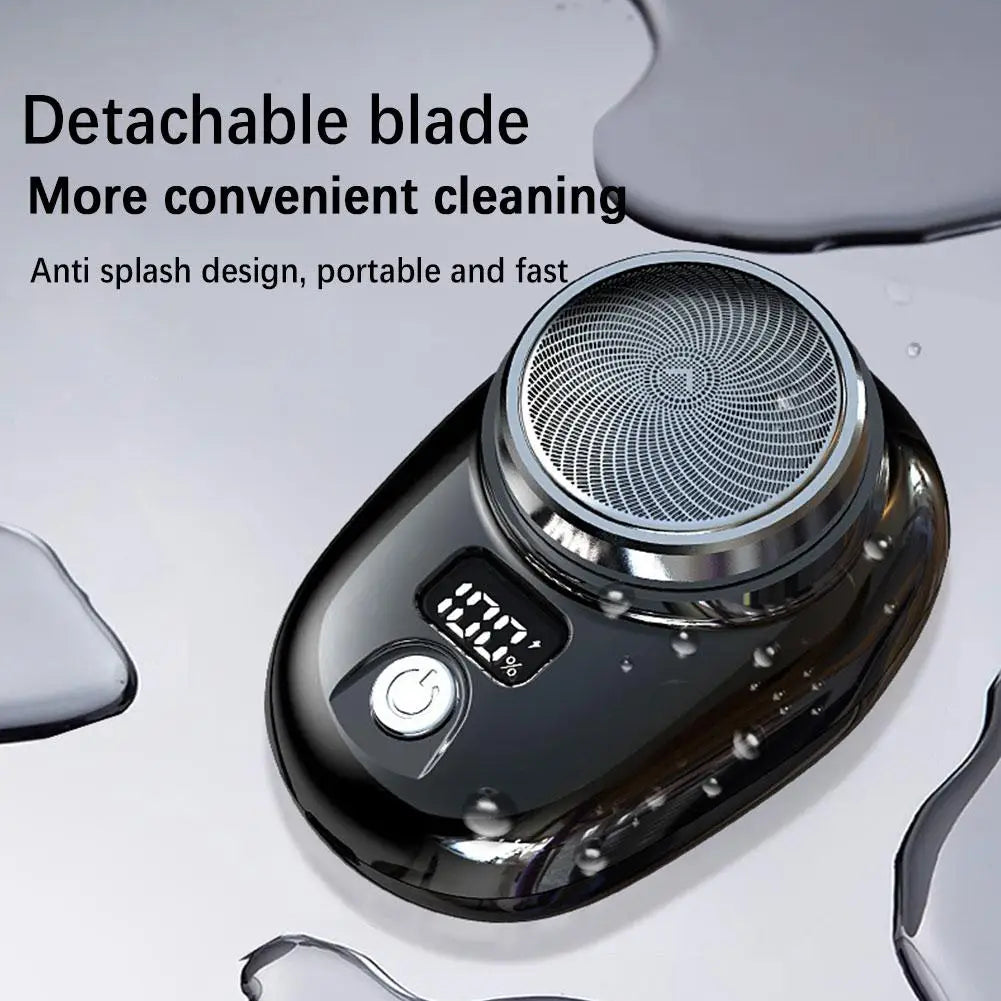 Mini barbeador elétrico para homens, veículo montado barbeador, display digita