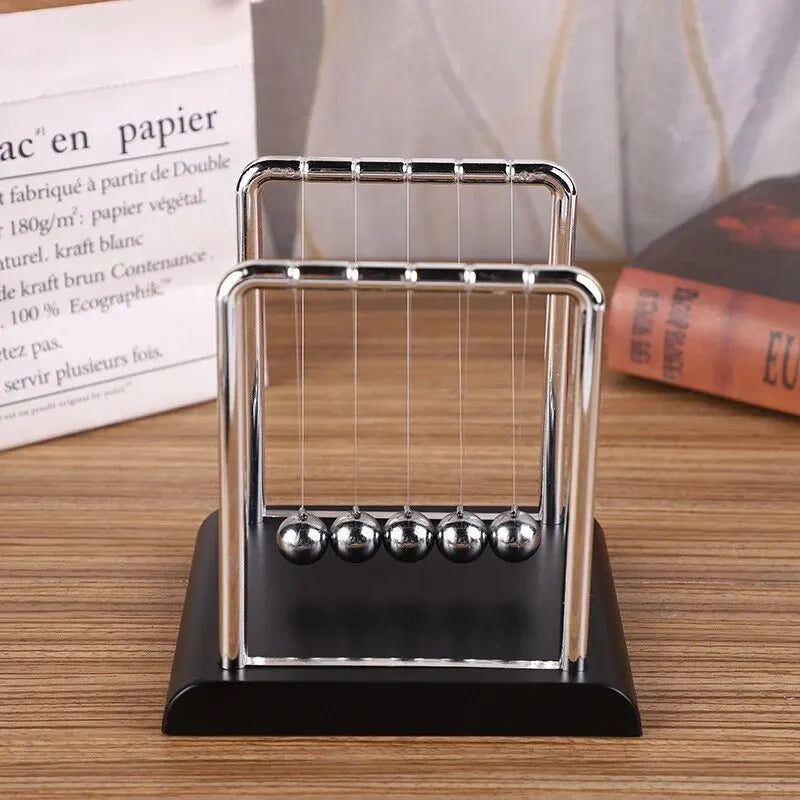 Newton's berço equilíbrio bola de aço material de ensino física ciência pêndulo brinquedos de mesa alívio do estresse presentes decoração para casa
