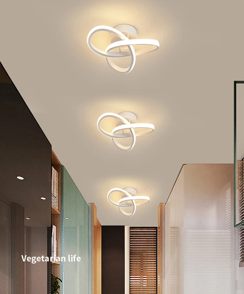 Estilo Moderno Household LED Lustre, Lâmpada Do Teto, Luz Do Quarto, Instalação De Superfície, Lâmpada De Sala De Jantar, 3 Cores, AC 220V