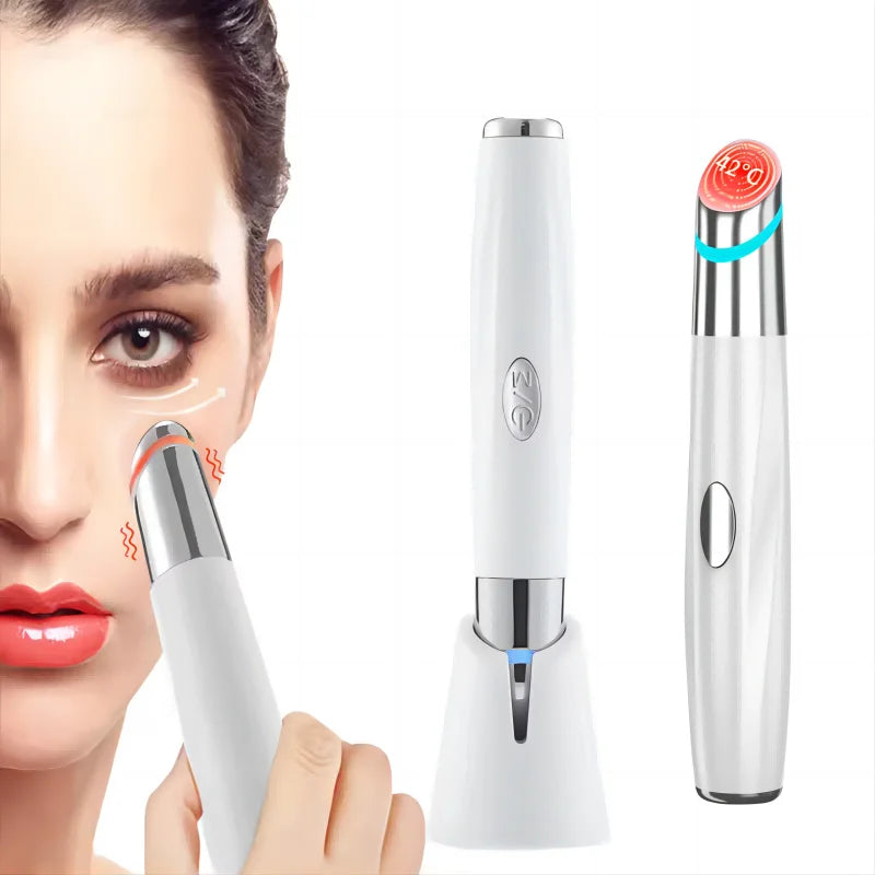5 em 1 dispositivo de beleza dos olhos massageador facial led varinha terapia luz vermelha para relaxar olheiras sacos de olho inchaço ferramenta de cuidados com a pele