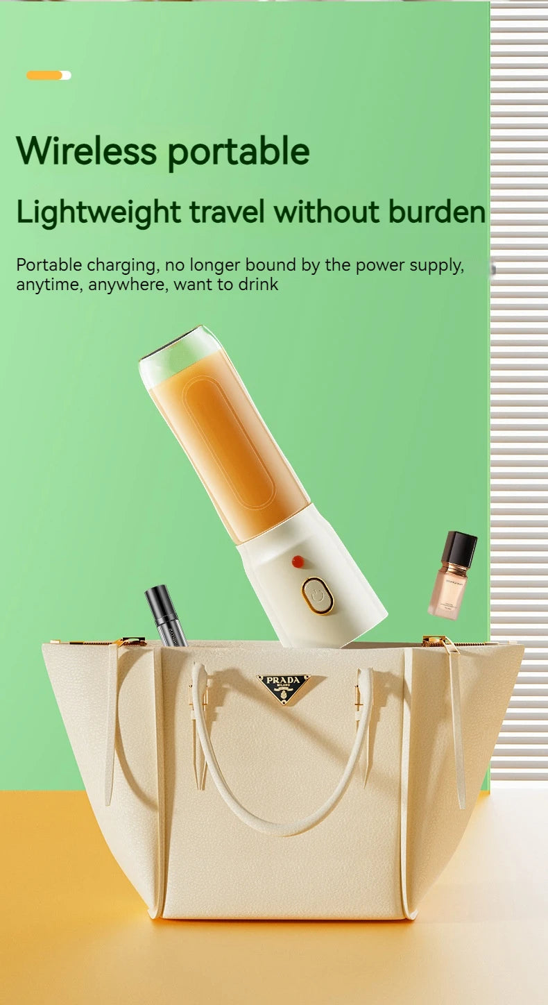 Liquidificador sem fio portátil, espremedor de frutas elétrico, máquina para esmagar gelo laranja, 10 lâminas, máquina auxiliar de alimentos, 1500ma, misturador