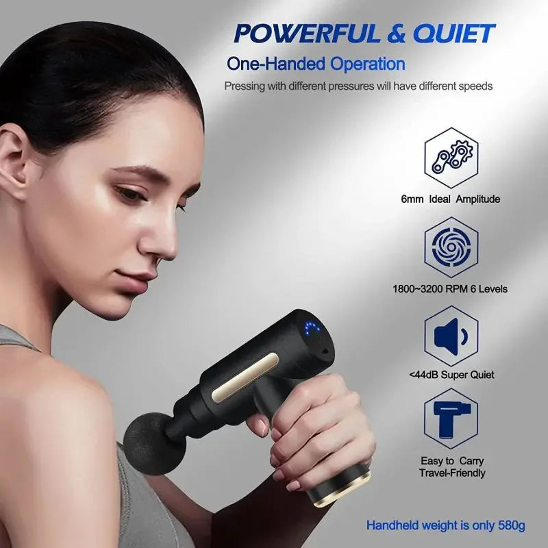 2027 portátil fáscia arma massagem de tecido profundo mini leve velocidade ajustável equipamento de massagem de corpo inteiro