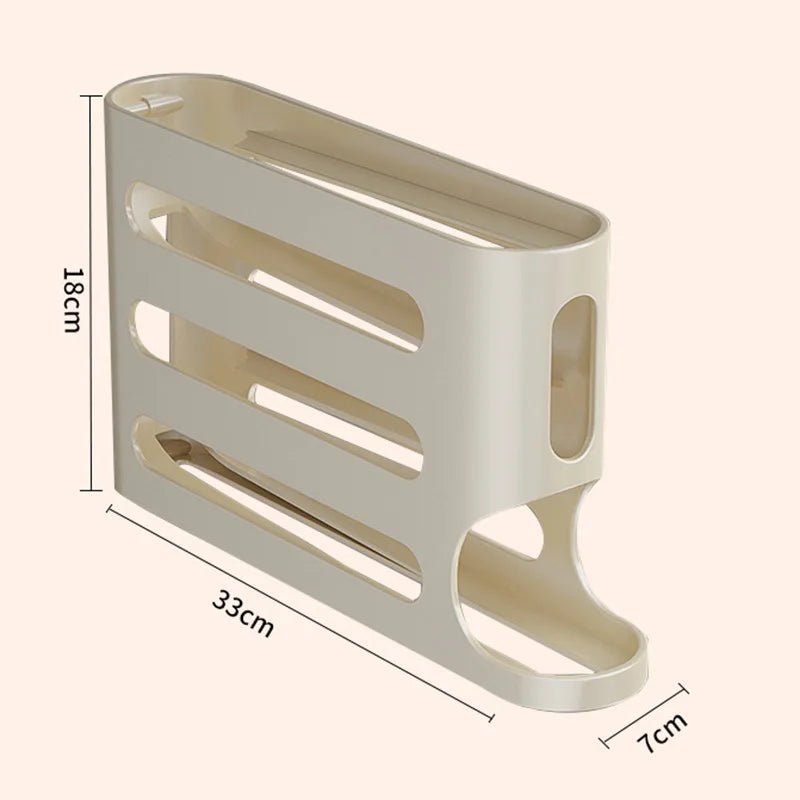 4 camadas de armazenamento de ovos suporte de rolamento automático rack geladeira caixa recipiente cozinha geladeira dispensador de ovos geladeira organizador de ovos