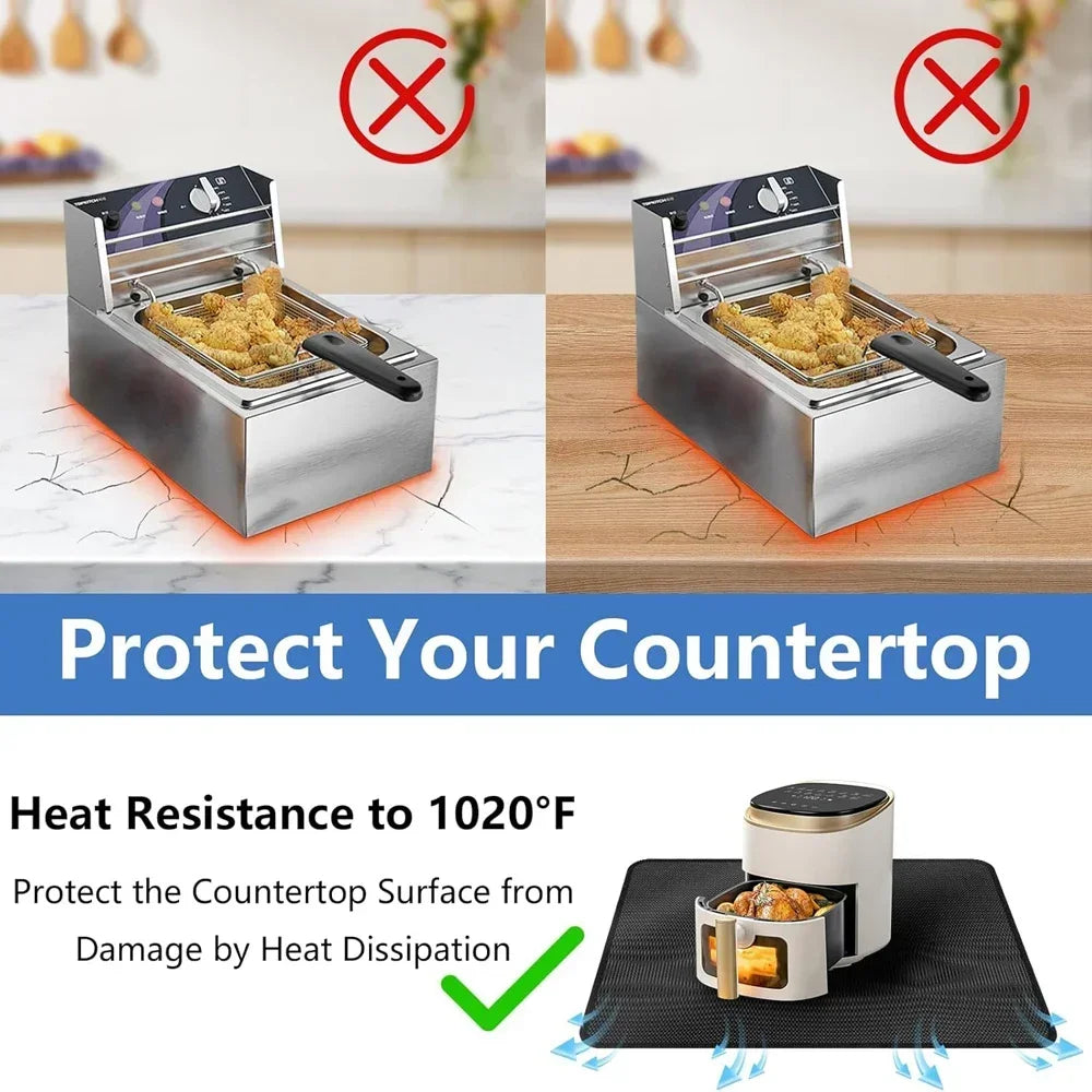 Heat Resistant Mats For Countertop silicone mats for kitchen counter Nonskid Heat Resistant Mats for Air Fryer Coffee Maker Oven