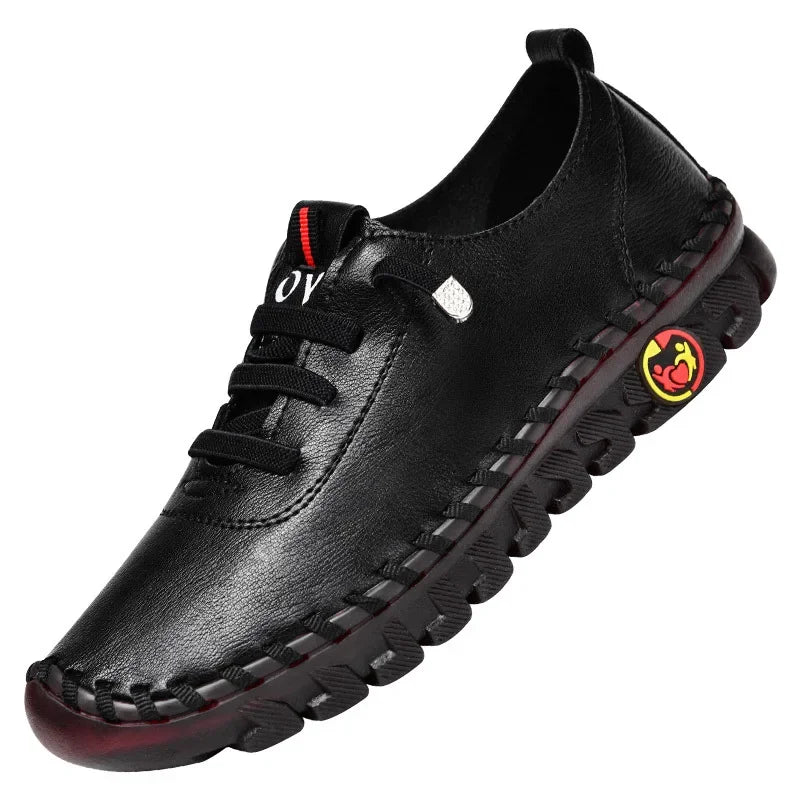 Sapatos esportivos femininos de couro pu, tamanho grande 35-43 jardas, tênis de corrida, fundo plano com tiras elásticas, tênis para mulheres