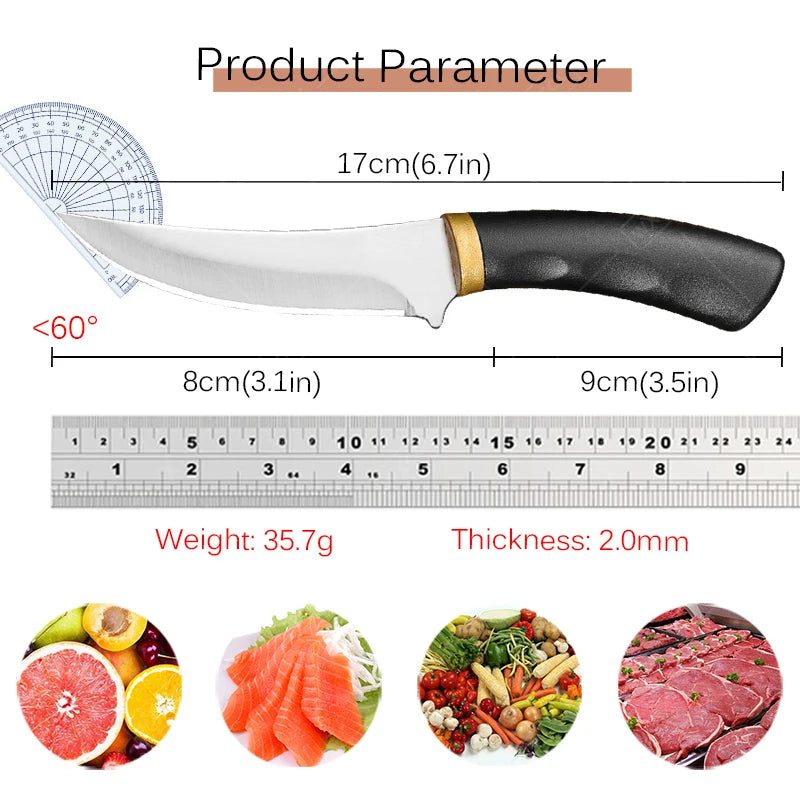 Faca de cozinha japonesa, faca de desossa de aço inoxidável, faca de chef, churrasco, açougueiro, cutelo de carne, facas de corte de pesca