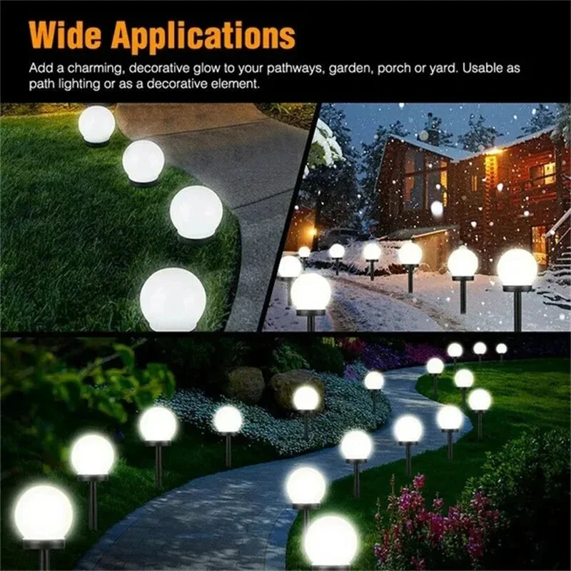 1/3/6/9pc movido a energia solar lâmpada led luz de energia à prova dwaterproof água ao ar livre jardim luz rua painel solar bola luzes gramado quintal lâmpada