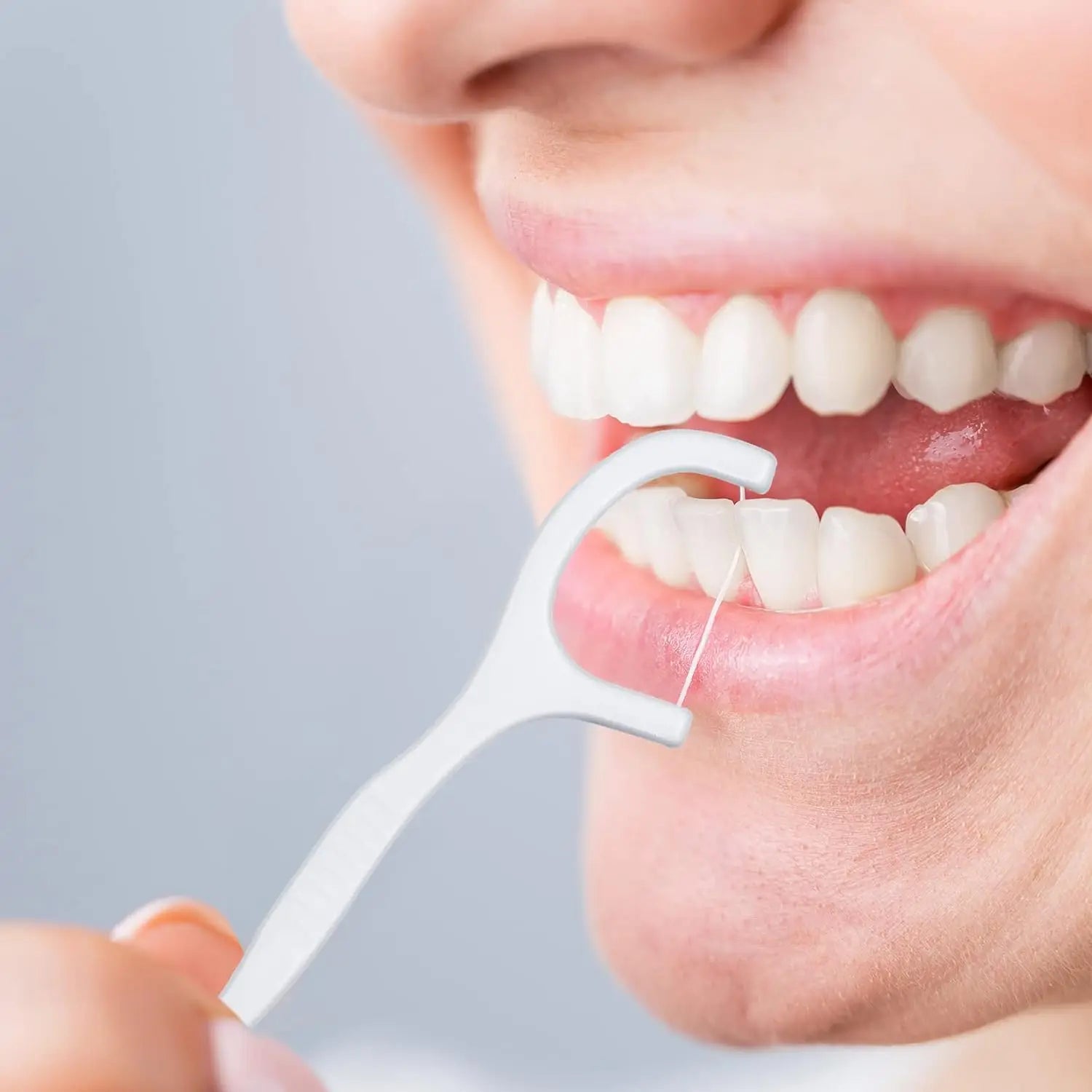 Palhetas de Fio Dental Sabor Menta, Palitos com fio, Linhas dentárias, Limpeza