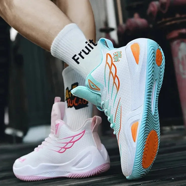 Novo outono alta superior sapatos de basquete para homens anti deslizamento treinamento profissional competição calçados jovens sapatos esportivos