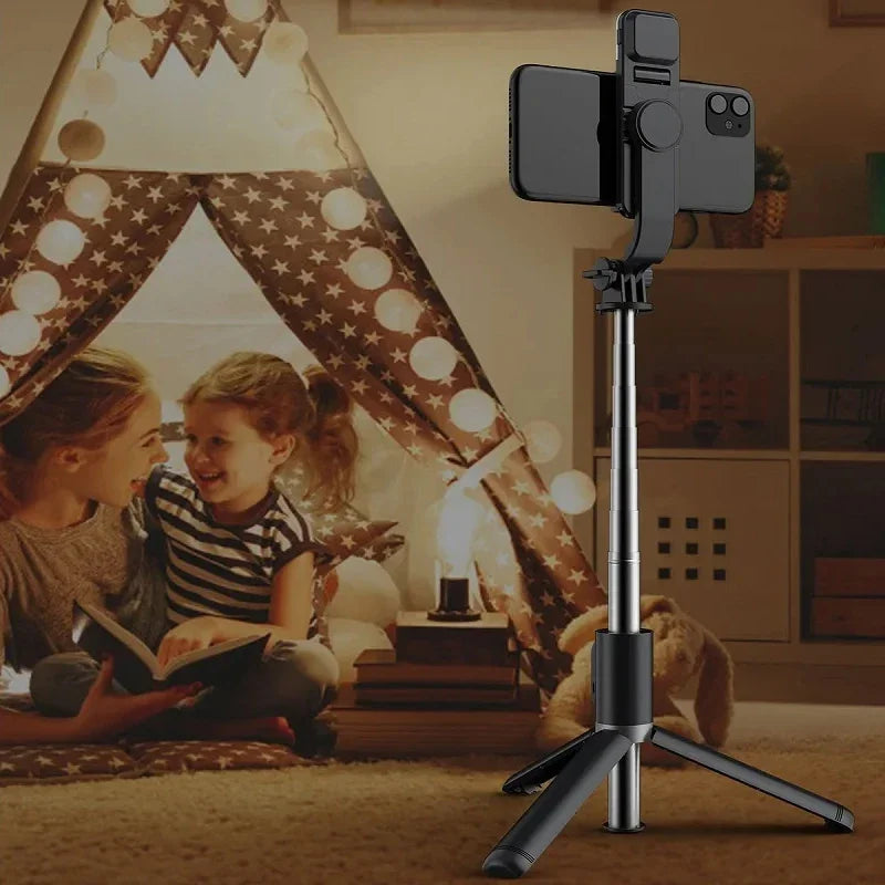 Xiaomi mijia selfie vara 1045mm sem fio bluetooth led luz de preenchimento tripé estendido com obturador remoto para android ios celular