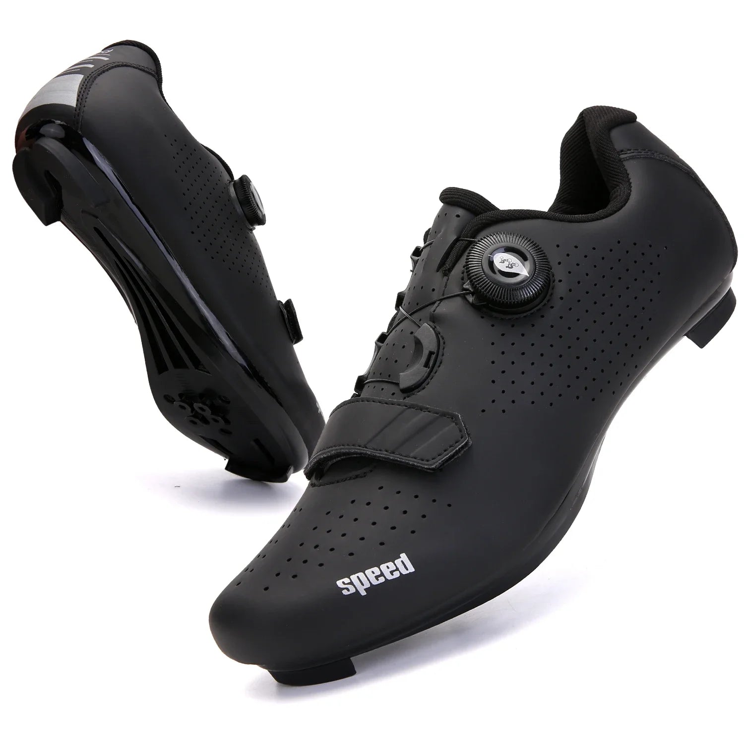 Tênis profissional masculino ultraleve fivelas duplas sapatos de ciclismo mtb luminoso sapatos de bicicleta de estrada auto-bloqueio sapatos de grampo de bicicleta
