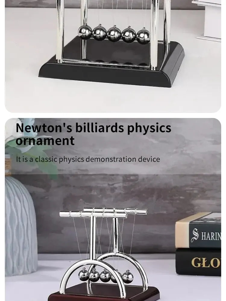 Newton's berço equilíbrio bola de aço material de ensino física ciência pêndulo brinquedos de mesa alívio do estresse presentes decoração para casa