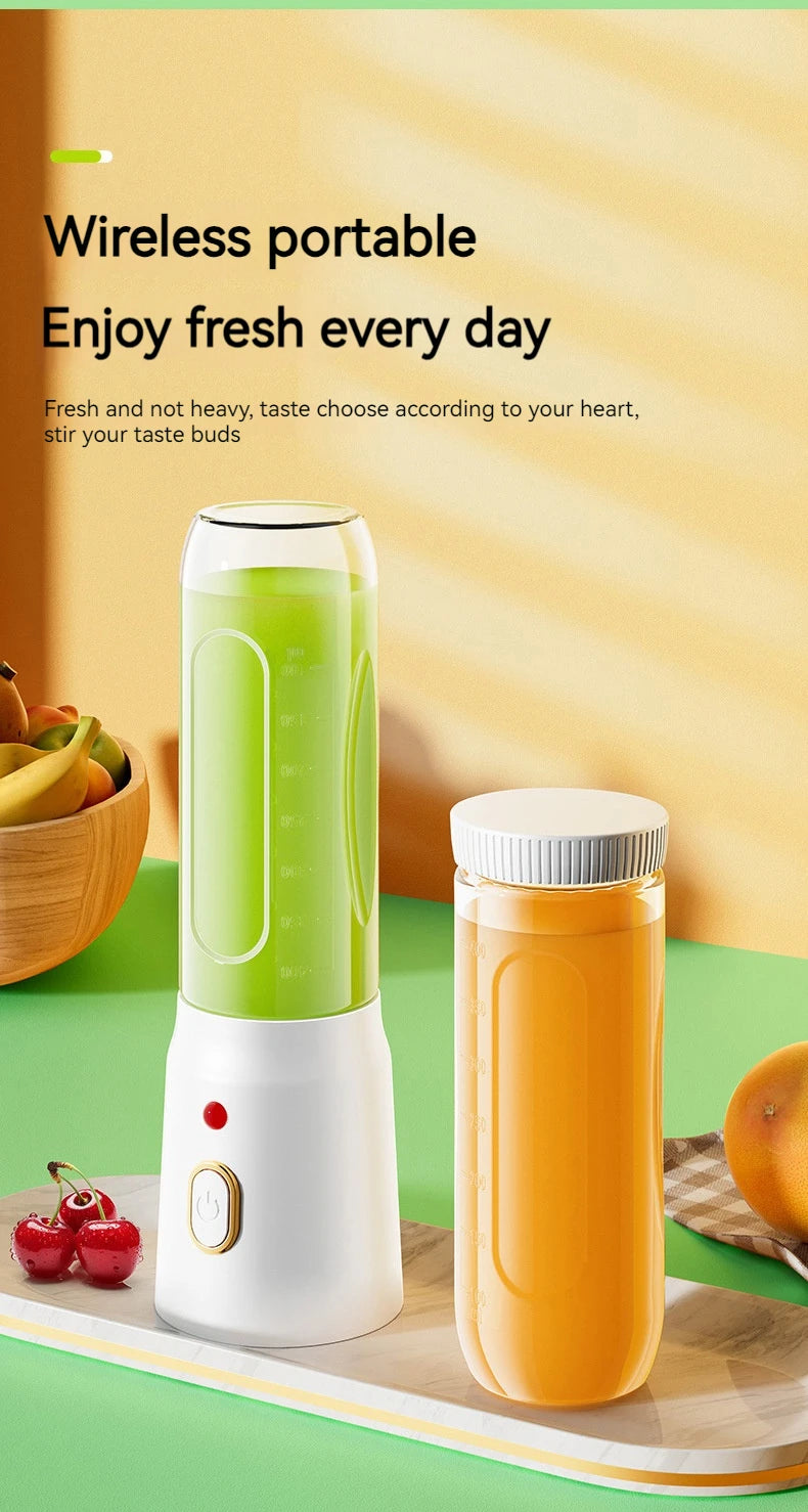 Liquidificador sem fio portátil, espremedor de frutas elétrico, máquina para esmagar gelo laranja, 10 lâminas, máquina auxiliar de alimentos, 1500ma, misturador