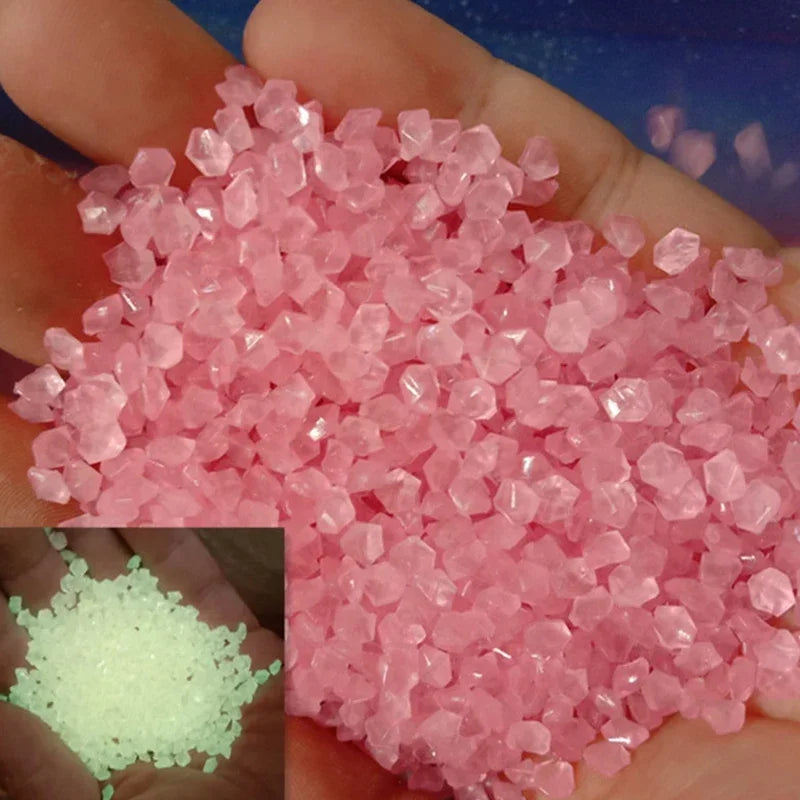 1000-3000 pçs areia luminosa que brilha no escuro seixos pedra casa jardim quintal caminho ao ar livre decoração do gramado tanque de peixes decoração do aquário