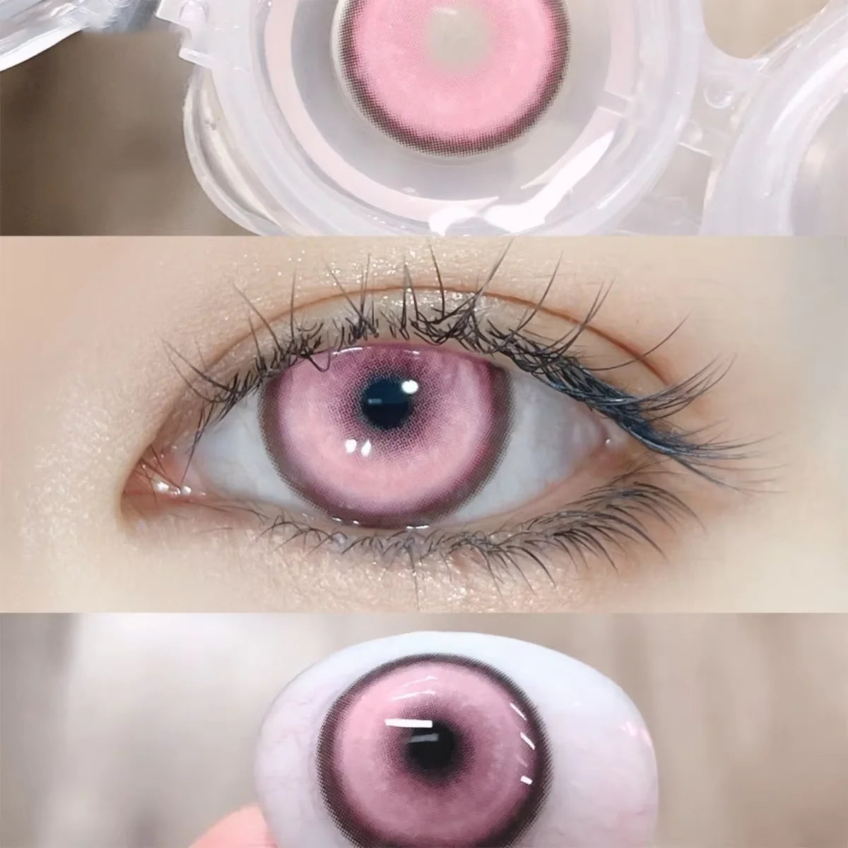 1pair Cosplay Koi Blue Green Pink Red Brown Violet Contact Lenses Halloween Scary Softlens 14.5mm