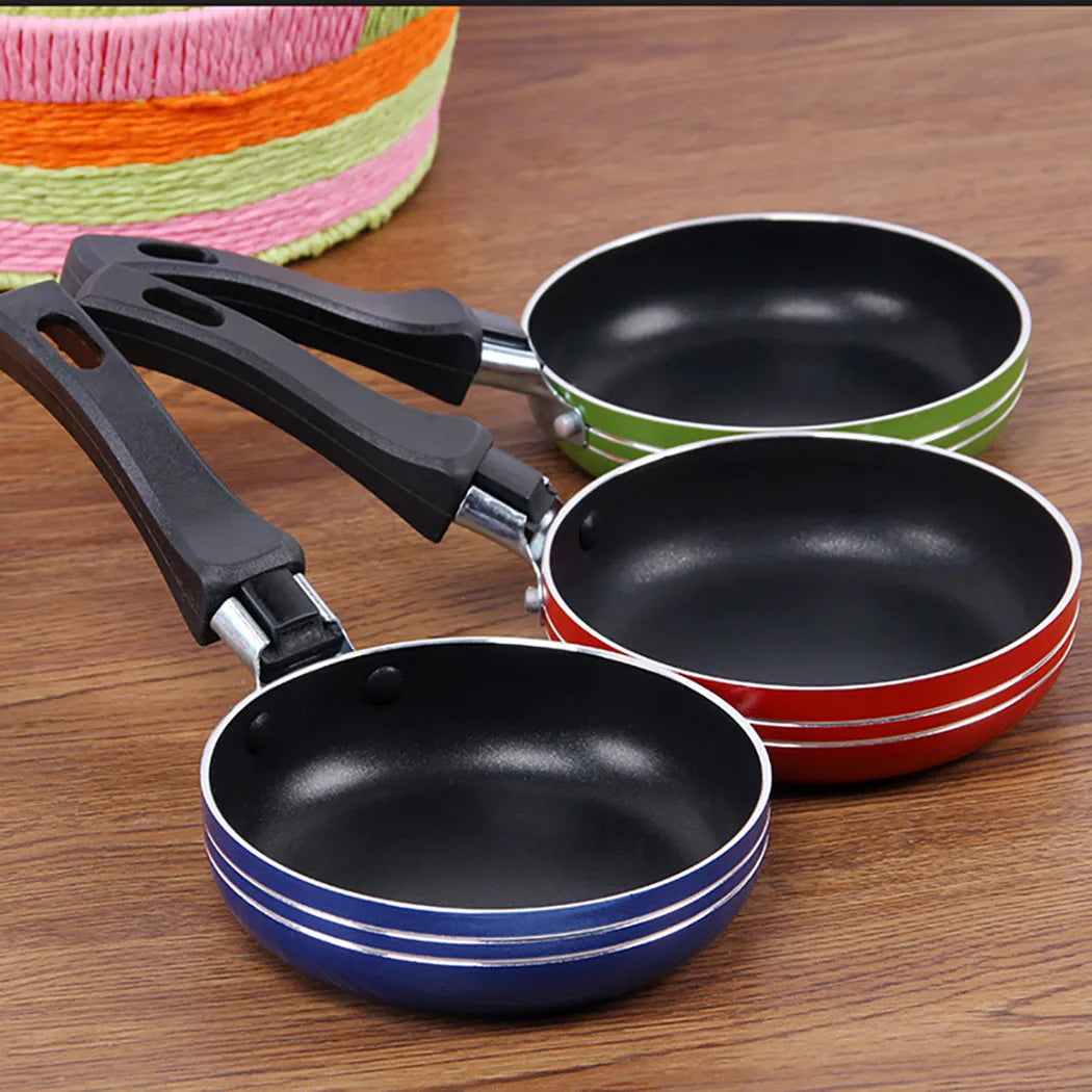 12cm/14cm/16cm mini frigideira de aço antiaderente frigideira panela cor aleatória para panelas de cozinha