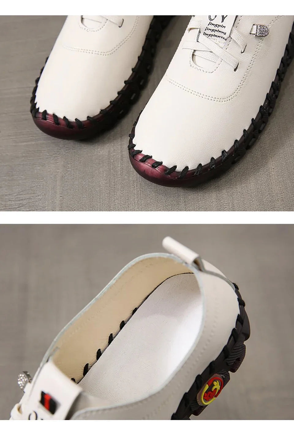 Sapatos esportivos femininos de couro pu, tamanho grande 35-43 jardas, tênis de corrida, fundo plano com tiras elásticas, tênis para mulheres