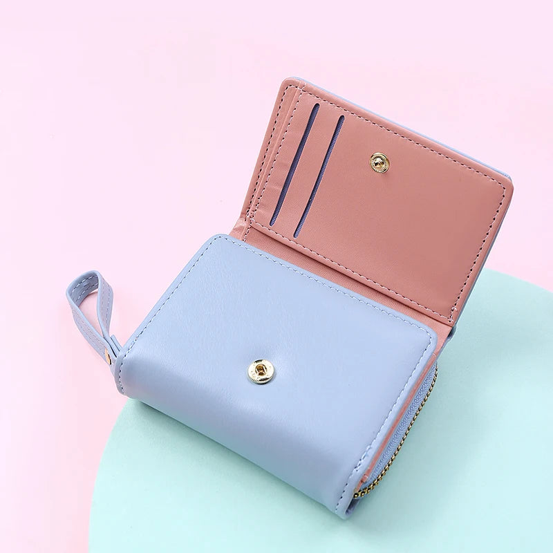 Marca de luxo das mulheres pequena carteira titular do cartão feminino carteiras curtas com bolsa de moedas para mulher senhoras couro do plutônio ferrolho mini embreagem