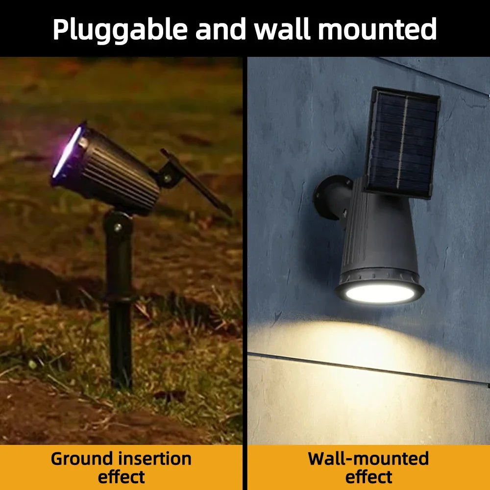 9 led luzes de ponto solar ip65 à prova dip65 água ao ar livre rgb solar paisagem luzes brilho ajustável para jardim quintal palmeiras