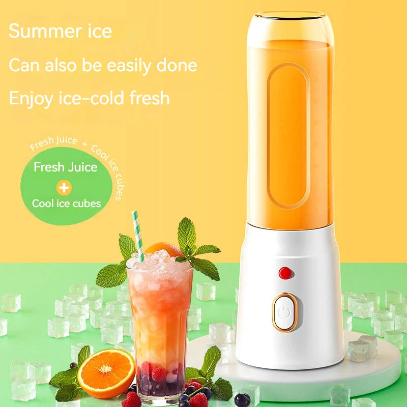 Liquidificador sem fio portátil, espremedor de frutas elétrico, máquina para esmagar gelo laranja, 10 lâminas, máquina auxiliar de alimentos, 1500ma, misturador