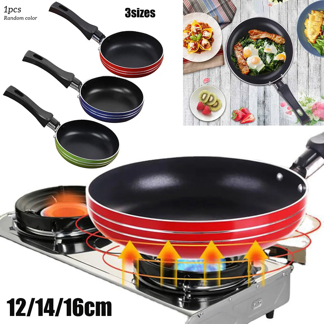 12cm/14cm/16cm mini frigideira de aço antiaderente frigideira panela cor aleatória para panelas de cozinha