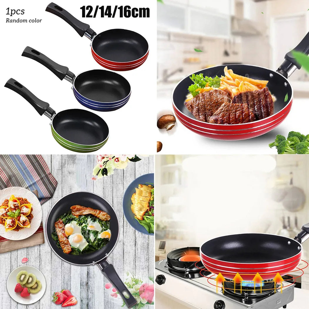 12cm/14cm/16cm mini frigideira de aço antiaderente frigideira panela cor aleatória para panelas de cozinha