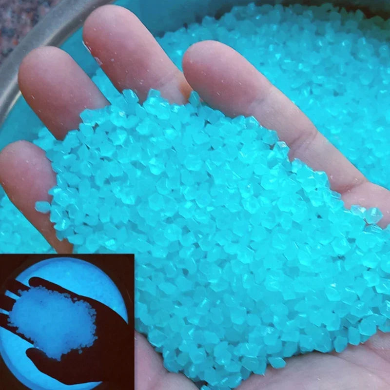 1000-3000 pçs areia luminosa que brilha no escuro seixos pedra casa jardim quintal caminho ao ar livre decoração do gramado tanque de peixes decoração do aquário